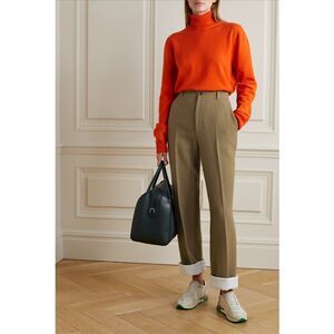The Row Gustavo Brushed Wool-blend Straight-leg Pants XS